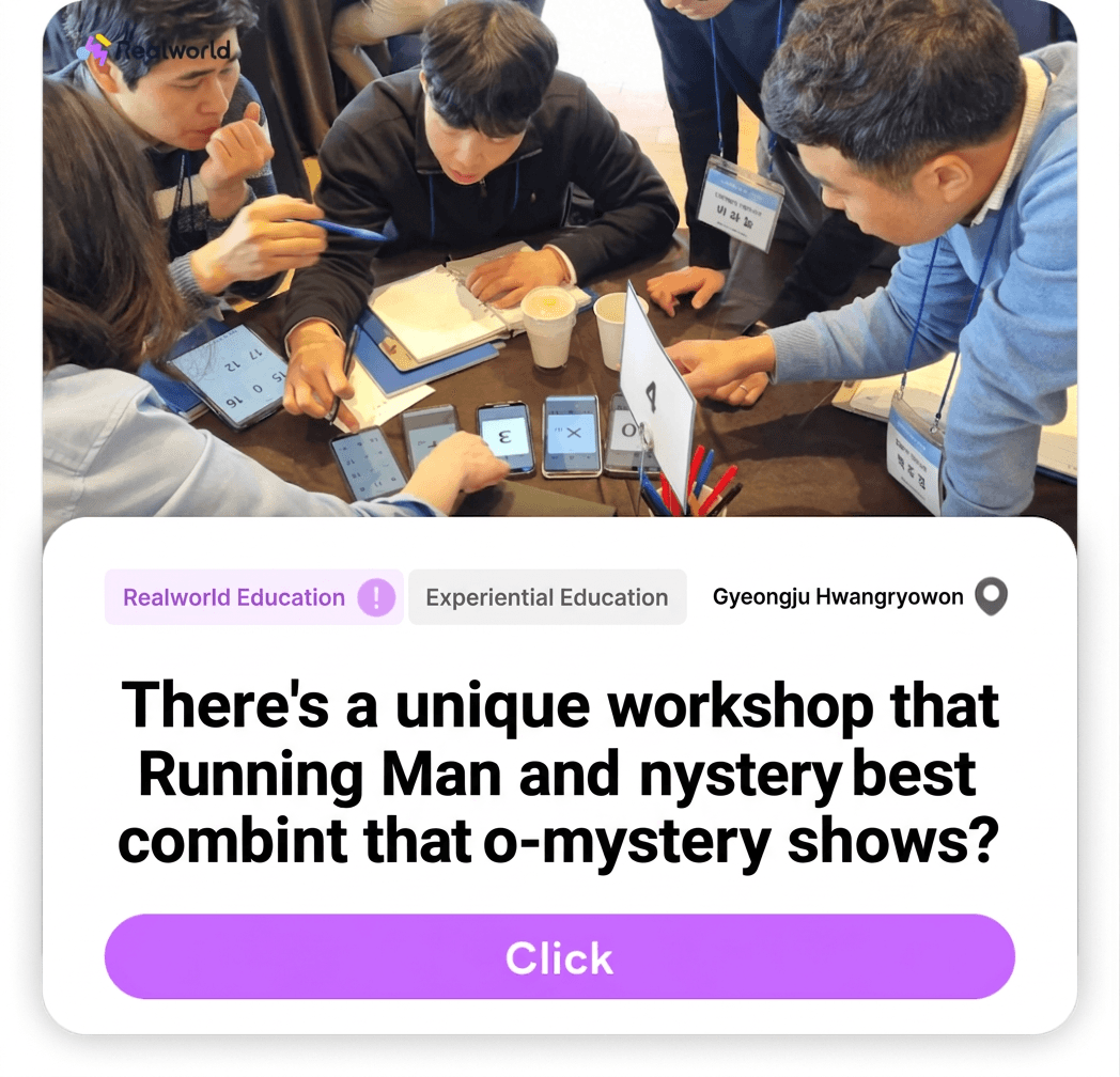 There's a unique workshop that combines the best of Running Man and mystery variety shows?
