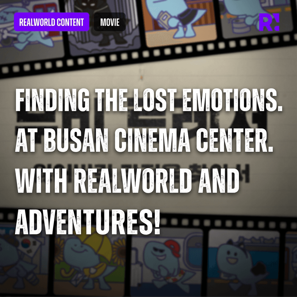 Realworld has arrived in Busan, the city of cinema! Embark on an adventure to find lost emotions at the Busan Cinema Center - a must-do activity for your Busan trip!