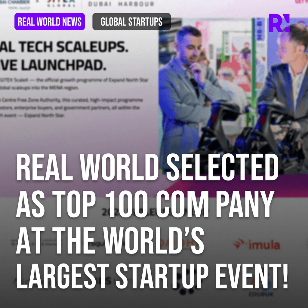 Realworld selected as one of the top 100 companies at the world's largest startup event!