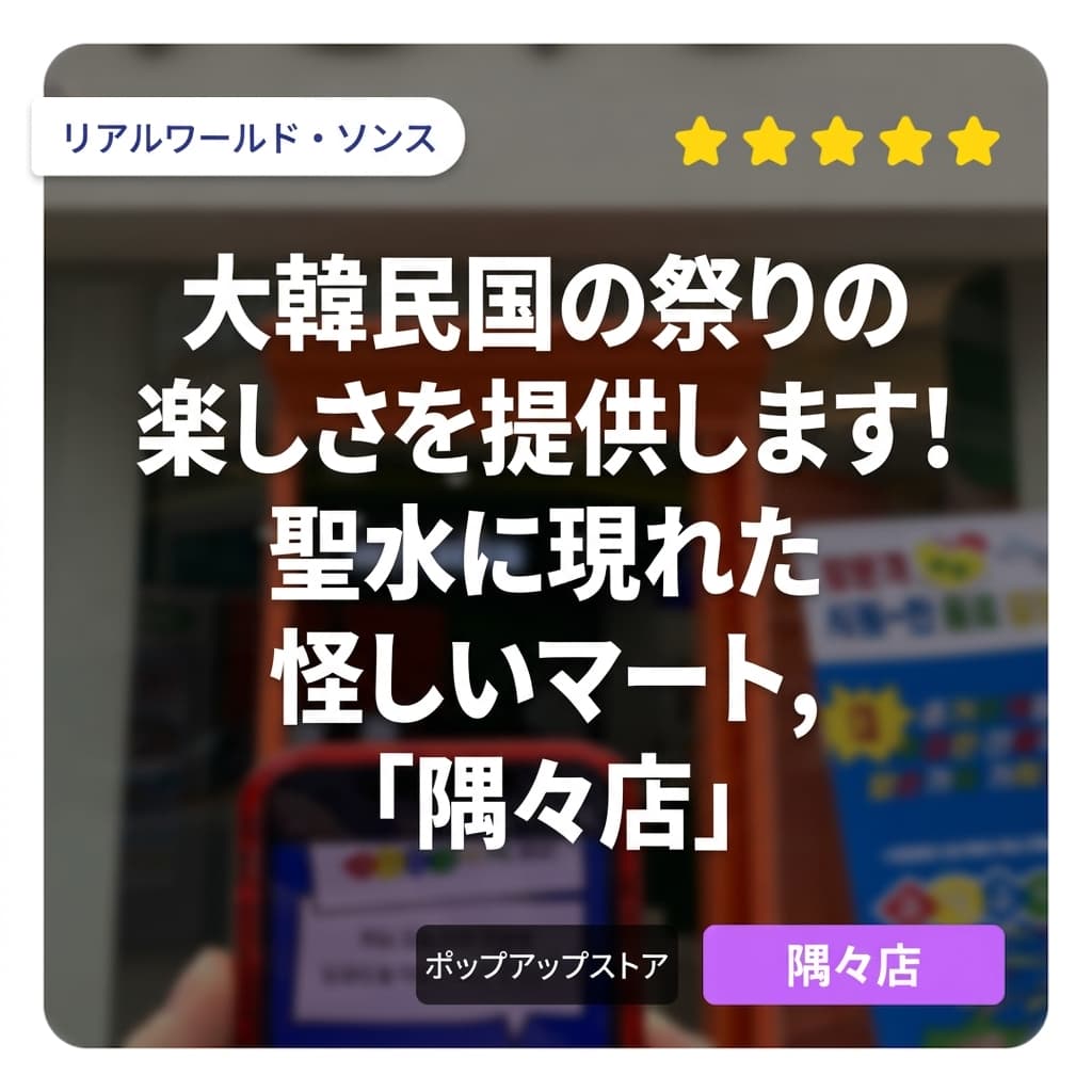 韓国のお祭りの楽しさをお届けします！4月に聖水洞に現れた怪しいマート、韓国観光公社文化観光祭りポップアップストア「隅々ショップ」