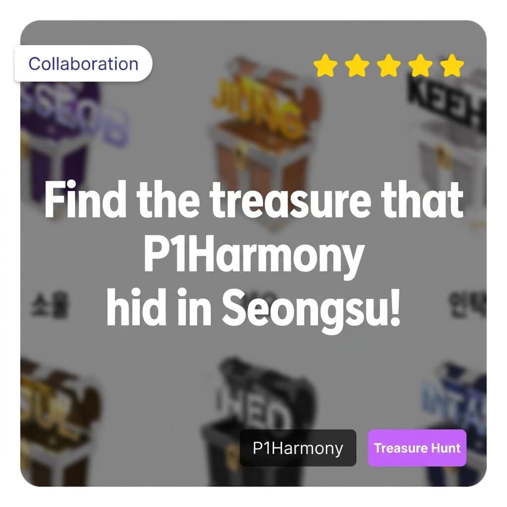 P1Harmony X Realworld! Find the treasure P1Harmony has hidden in Seongsu and get rewards!