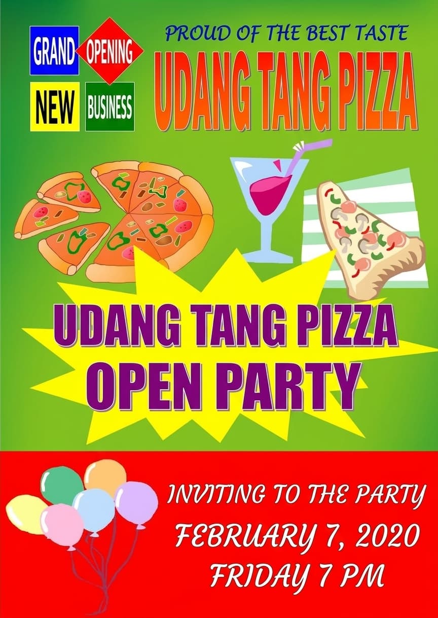 Realworld Woo-dang-tang Pizza Grand Opening PARTY Invitation