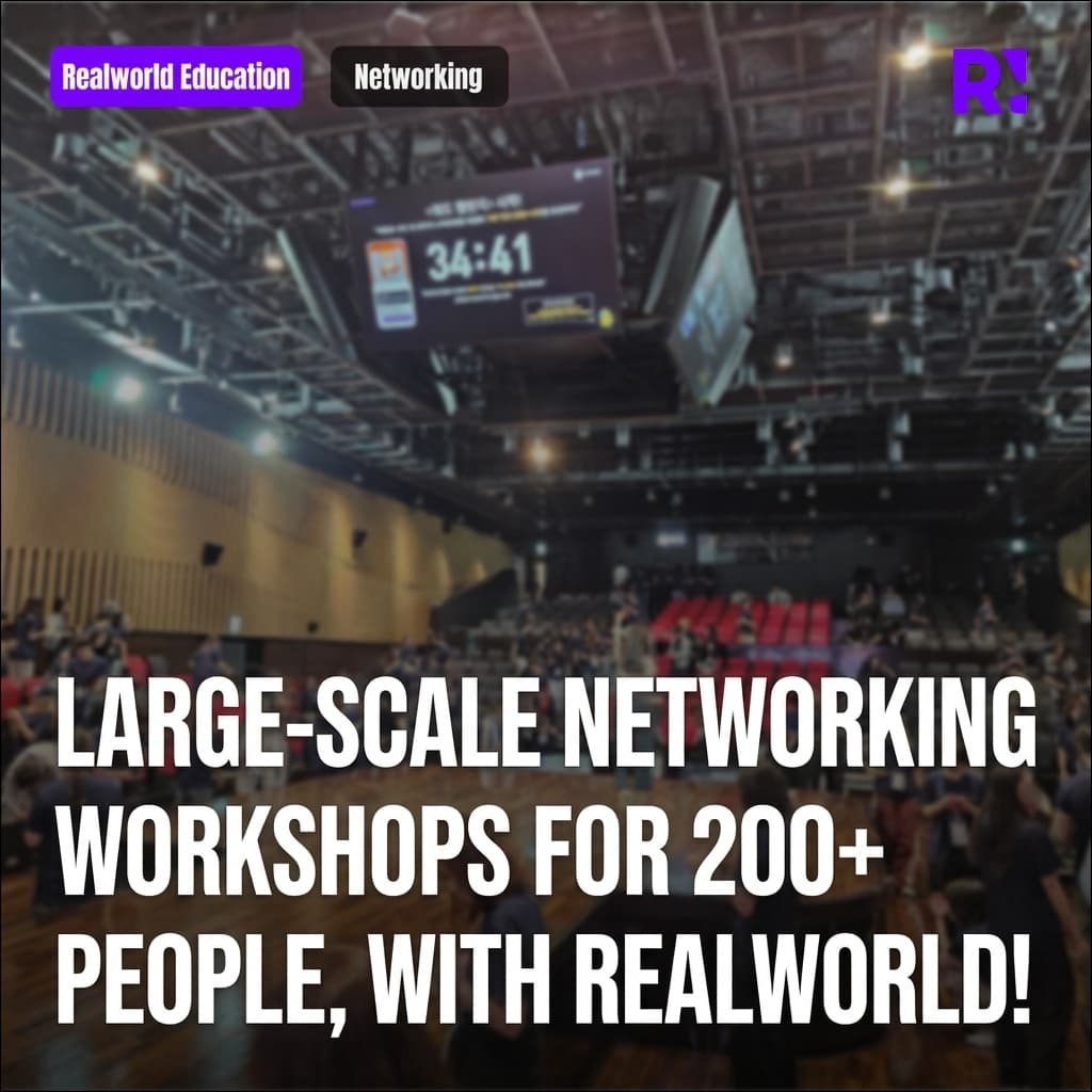 Realworld's next-level corporate training, Lotte Scholarship Foundation's interactive networking workshop
