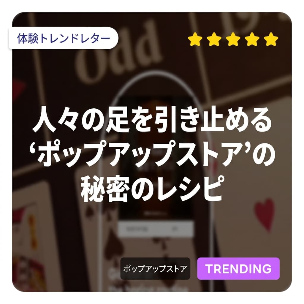 人々の足を引き止める「ポップアップストア」の秘密レシピ