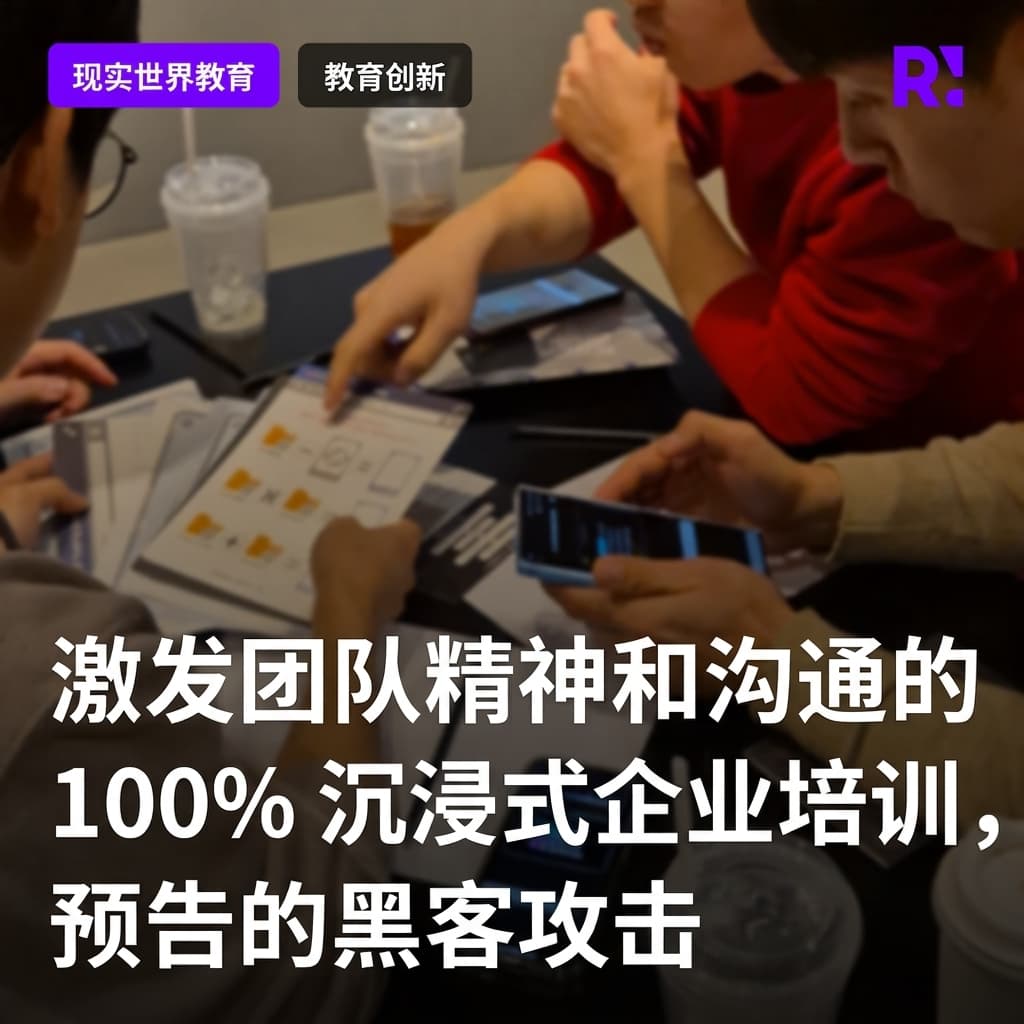 唤醒团队协作与沟通的100%沉浸式企业培训，'预告黑客攻击'